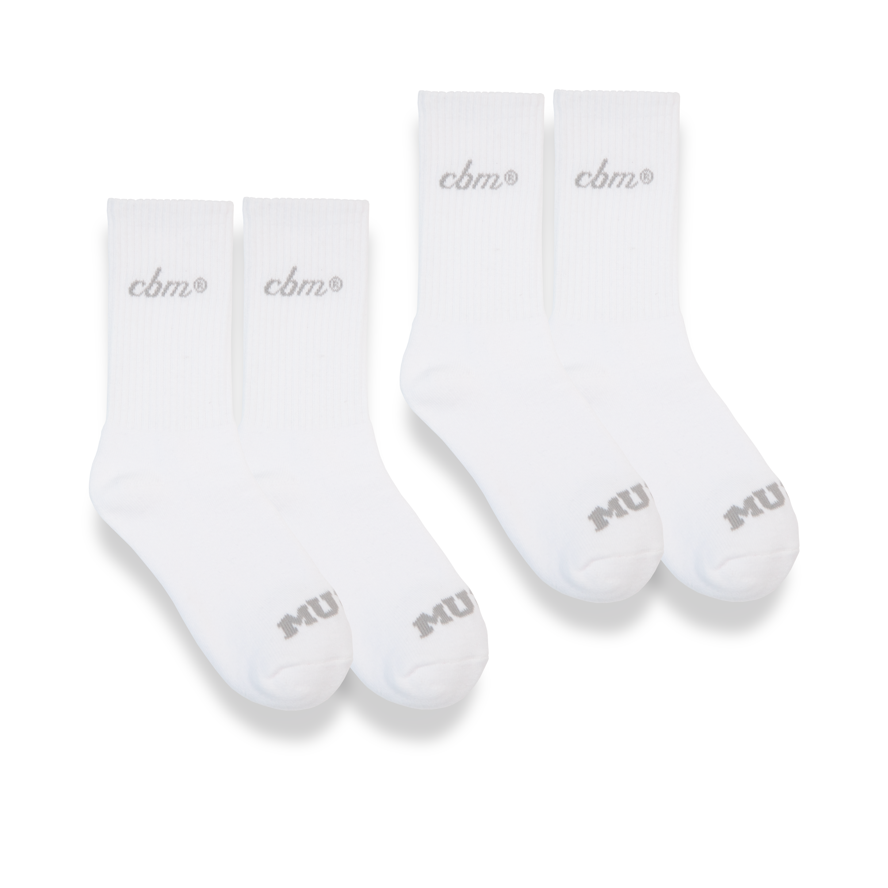 Crew socks 6" - White Pack (2)