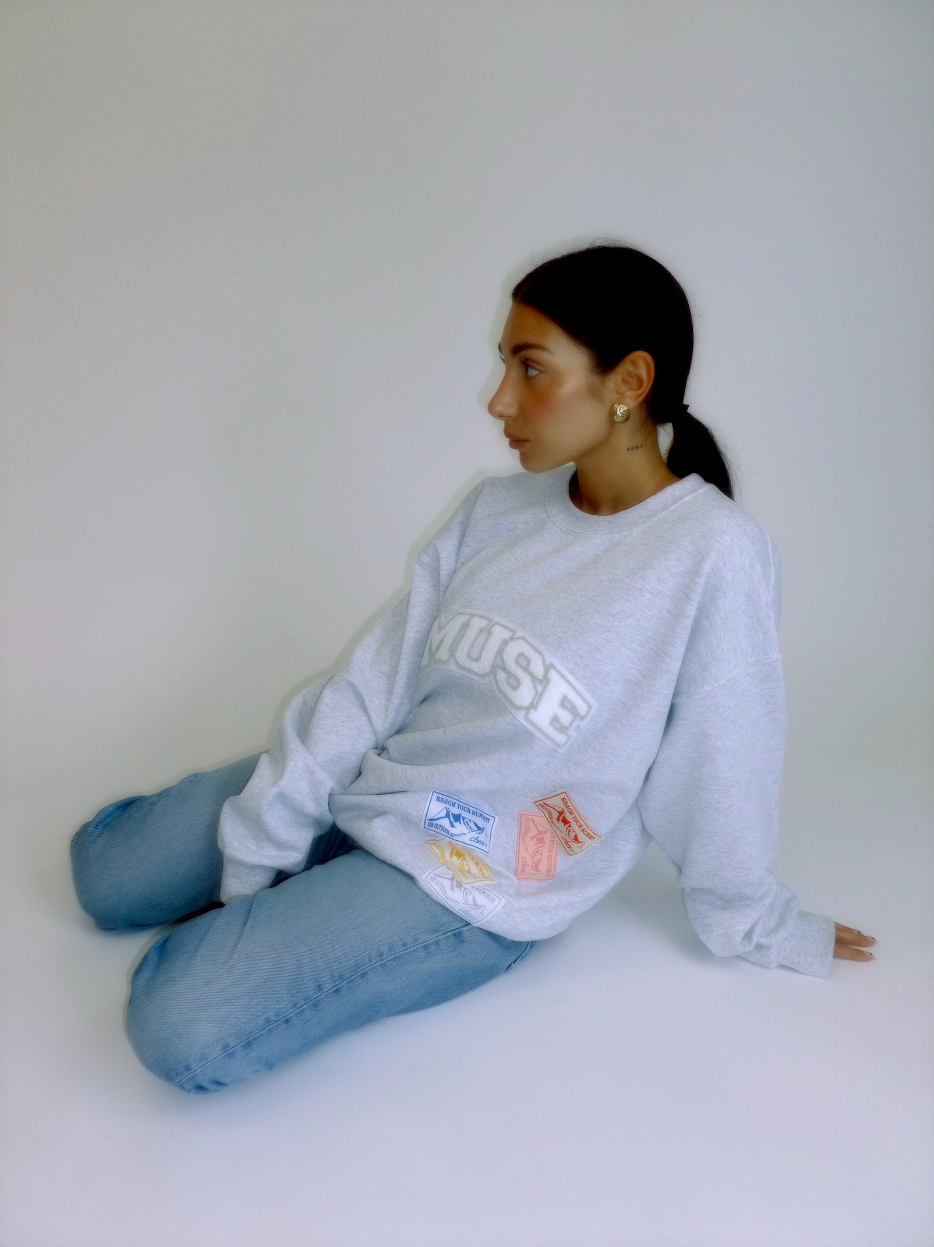 OG Chenille Ash Sweatshirt - Arctic Collage