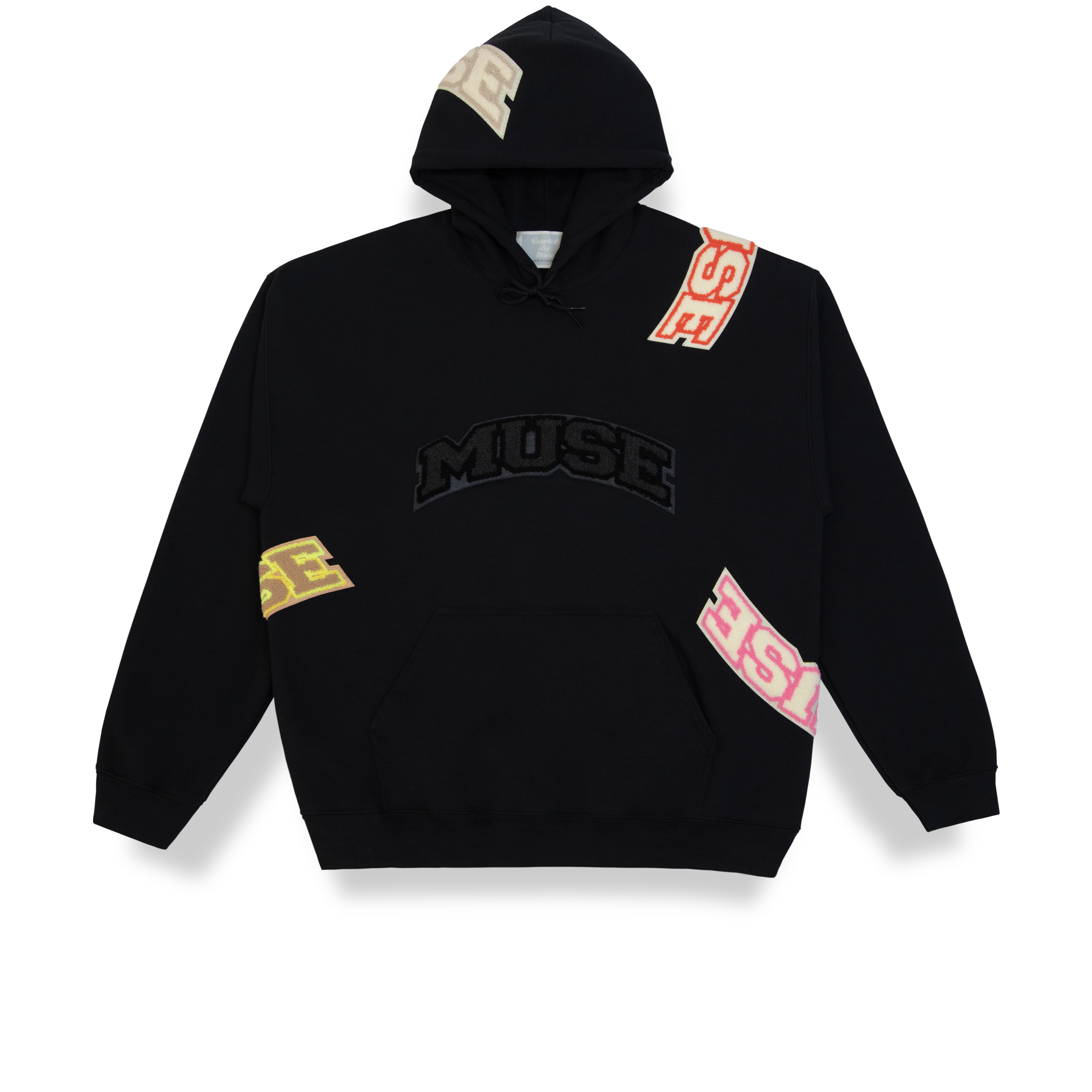 OG Chenille Black Hoodie - MULTI PATCH Edition